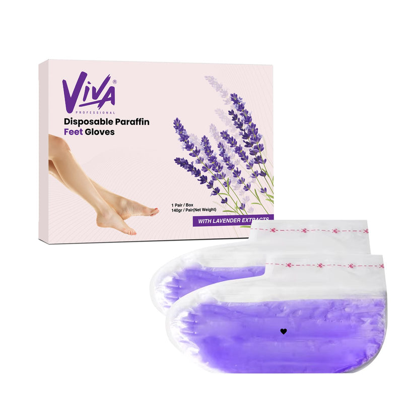 Disposable Paraffin Feet Gloves Lavender 1 Pair/Box Viva - al basel cosmetics