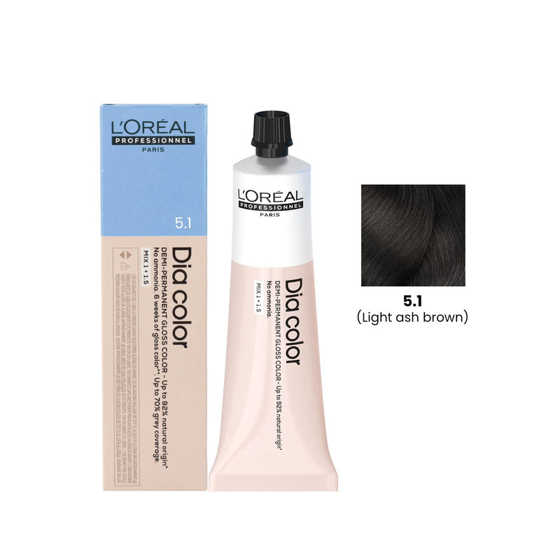 Hair Color Dia Color 60ml 5.1 Light Ash Brown Loreal Professional - L’Oreal hair color-loreal uae- loreal professional- Al basel Cosmetics