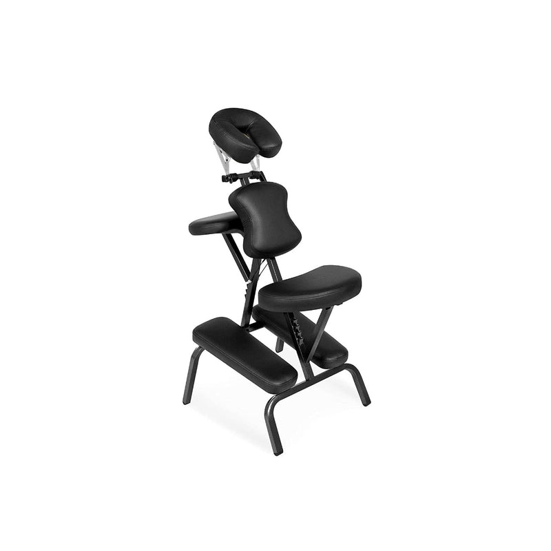 Black Salon Professional Foldable Massage Tattoo Portable Chair - massage chair- tattoo chair - al basel cosmetics 