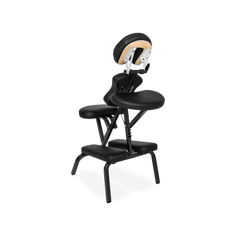 Black Salon Professional Foldable Massage Tattoo Portable Chair - massage chair- tattoo chair - al basel cosmetics 