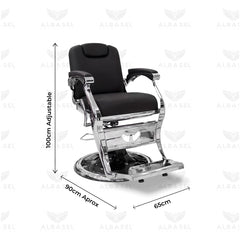 Black Barber Gents Salon Hair Cutting Chair - gents chair - hair cutting chair - barber chair - al basel cosmetics