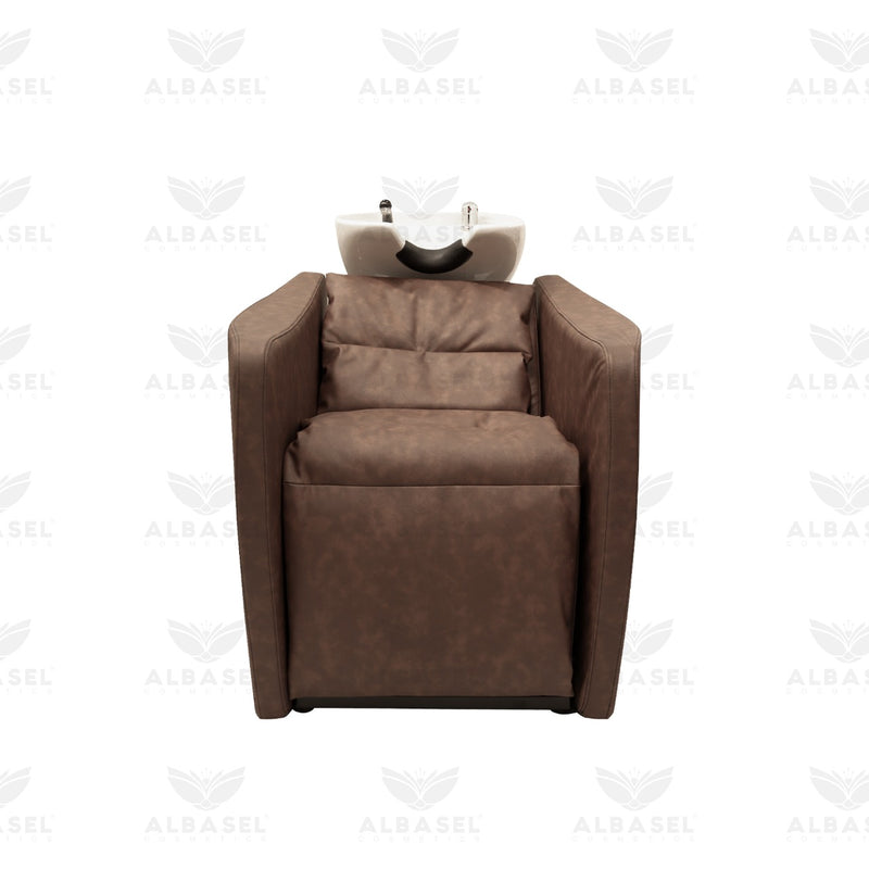 Electric Brown Hair Washing Shampoo chair with Light for Salon & Spa - shampoo chair - hair washing chair - al basel cosmetics