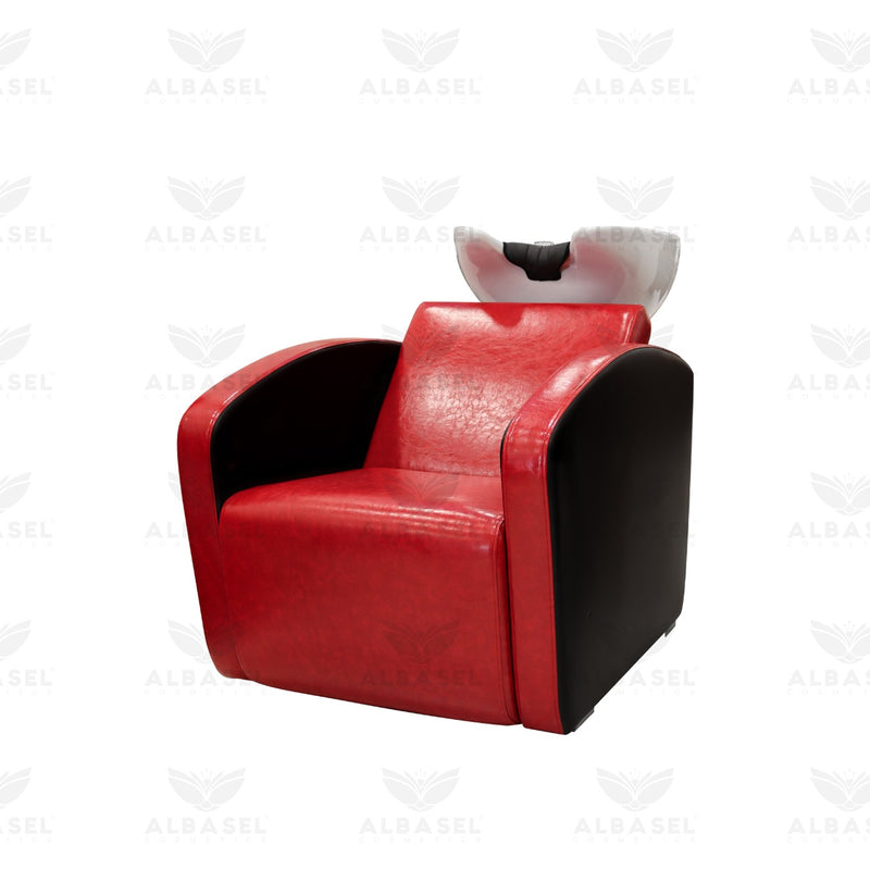 Red Black Salon Spa Professional Hair Washing Shampoo Chair - al basel