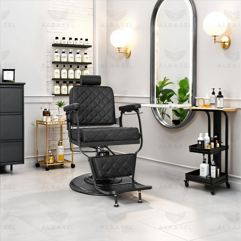 Hair Cutting & Hair Styling Barber Salon Professional Gents Chair - hair cutting chair - barber chair - gents chair - al basel cosmetics