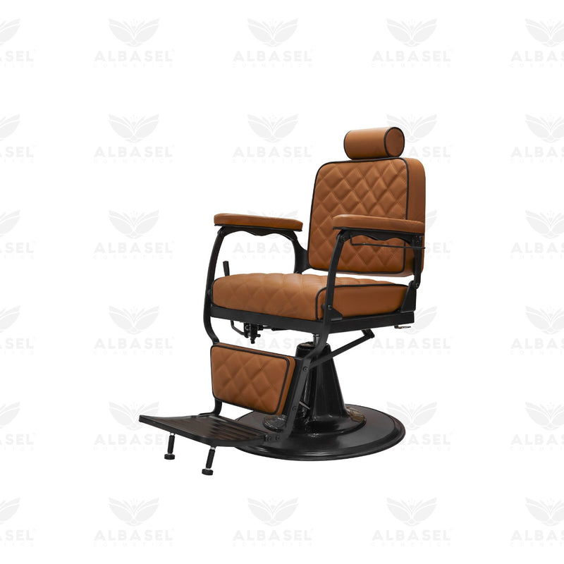 Barber Salon Professional Gents Chair Brown Black Hair Cutting & Hair Styling - al basel cosmetics