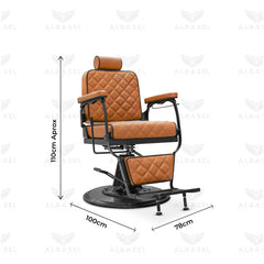Barber Salon Professional Gents Chair Brown Black Hair Cutting & Hair Styling - al basel cosmetics
