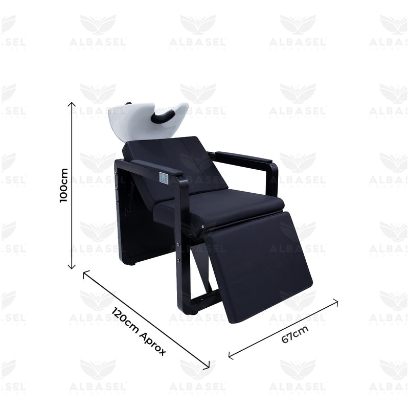 Salon Spa Black Electric Hair Washing Shampoo Chair with Massage - shampoo chair - hair washing chair -al basel cosmetics
