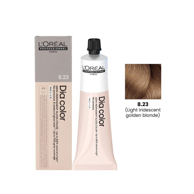 Hair Color Dia Color 60ml 8.23 Light Iridescent Golden Blonde Loreal Professional-L’Oreal hair color-loreal uae- loreal professional- Al basel Cosmetics