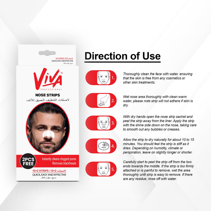 Viva Professional Nose Strips Pack 10 + 2 Free strips