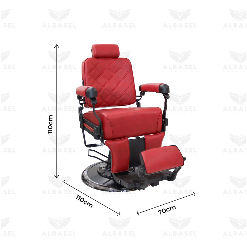 Red Barber Gents Salon Hair Cutting Chair - gents chair - salon chair - barber chair - salon furniture - al basel cosmetics