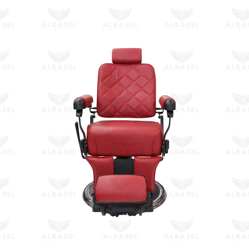 Red Barber Gents Salon Hair Cutting Chair - gents chair - salon chair - barber chair - salon furniture - al basel cosmetics