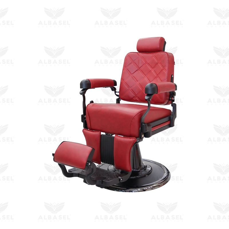 Red Barber Gents Salon Hair Cutting Chair - gents chair - salon chair - barber chair - salon furniture - al basel cosmetics