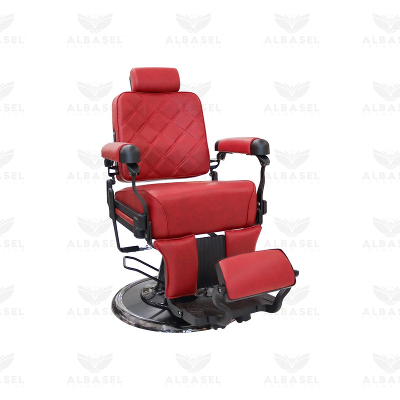 Red Barber Gents Salon Hair Cutting Chair - gents chair - salon chair - barber chair - salon furniture - al basel cosmetics