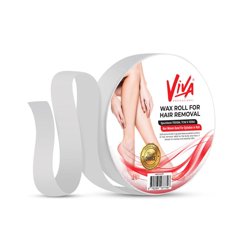 Professional Paper Non-Woven Wax Roll for Hair Removal 100M Viva - viva wax roll- al basel cosmetics