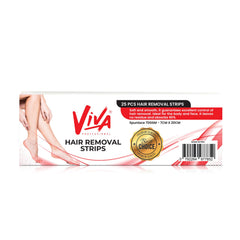 Professional Paper Non-Woven Wax Strips for Hair Removal 25 Pieces Viva - wax strips- viva - al basel cosmetics