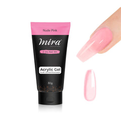 Professional Acrylic Gel Nail Enhancement Extension Builder Nude Pink Color Gel 30g Mira - nail art - al basel 