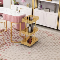 gold salon trolley - barber trolley - salon furniture - al baselcosmetics