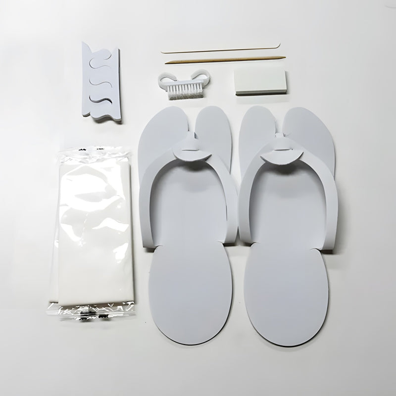 White Disposable Manicure Pedicure 8 Pcs Tools Set 733 Mira - al basel cosmetcs
