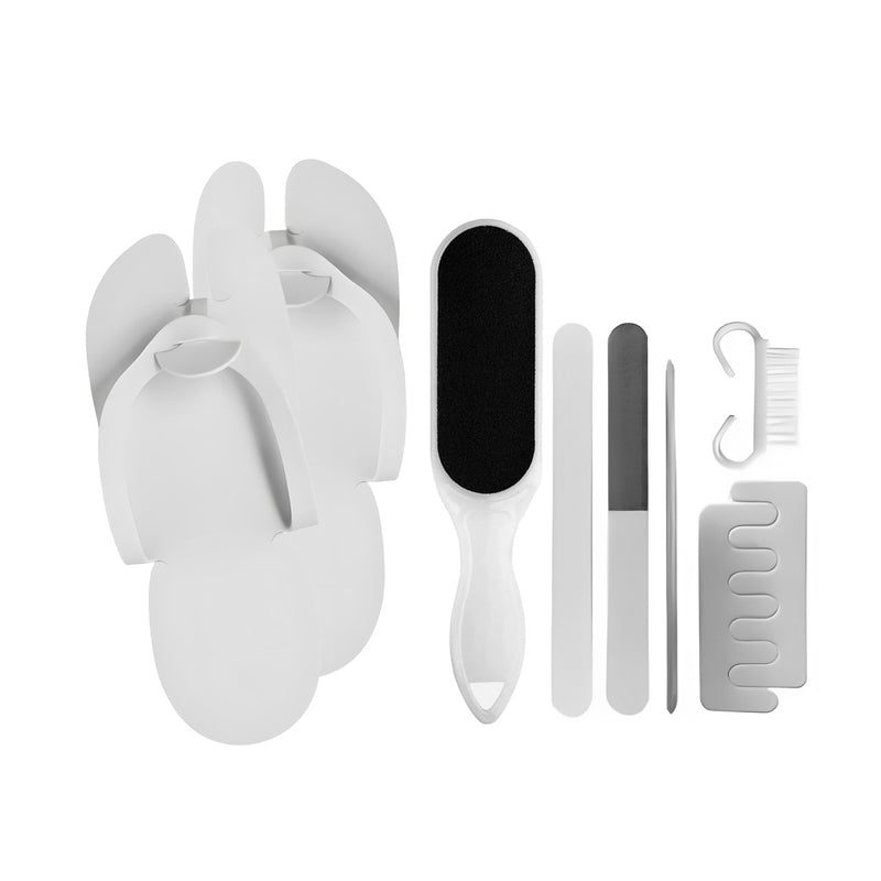 White Disposable Manicure Pedicure 7 Pcs Tools Set 732 Mira - al basel cosmetics