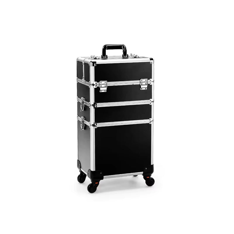 Black Makeup Beauty Train Case Trolley 3 in 1 Adjustable - al basel cosmetics