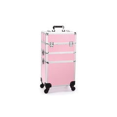 Pink Makeup Beauty Train Case Trolley 3 in 1 Adjustable - makeup trolley - al basel cosmetics