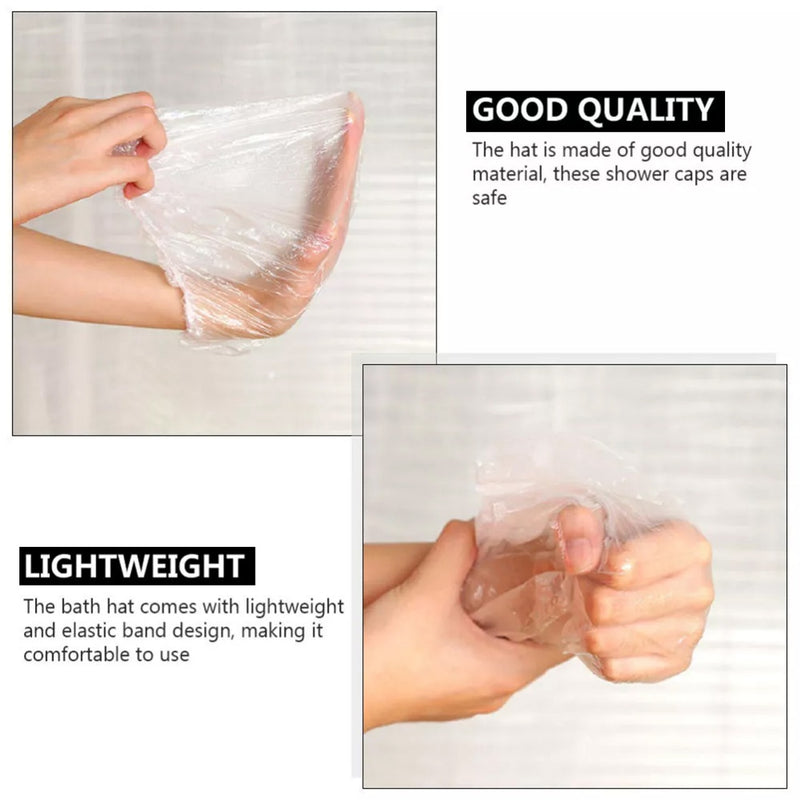 Professional Disposable Waterproof Shower Caps 100 Pcs Handmade Viva - al basel cosmetics