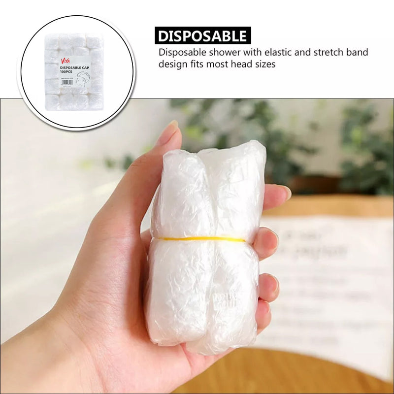 Professional Disposable Waterproof Shower Caps 100 Pcs Handmade Viva - al basel cosmetics