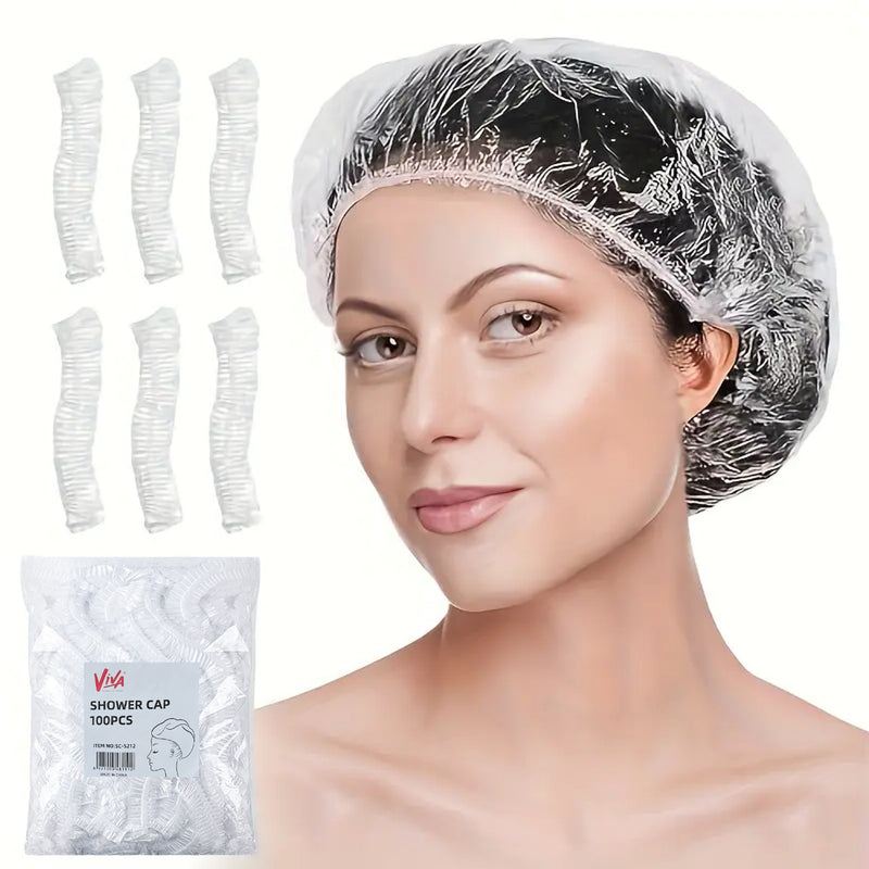 Professional Shower Caps Disposable 100pcs Machine Made Viva- shower caps-al basel cosmetics