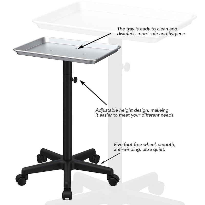 Salon Spa Professional Budget Trolley with Aluminum Tray Viva - al basel cosmetics