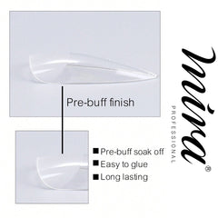 Clear Soft Gel Nail Tips Short Oval Shape 550pcs per Box Mira - al basel cosmetics