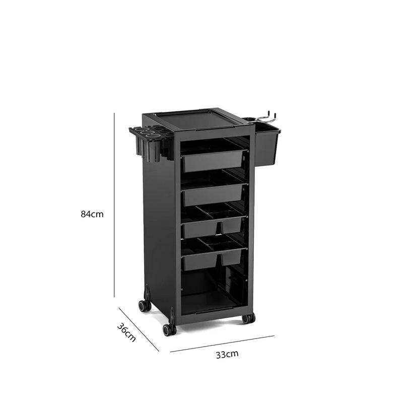 Viva Professional Salon Trolley with Storage and Hair Dryer Holders