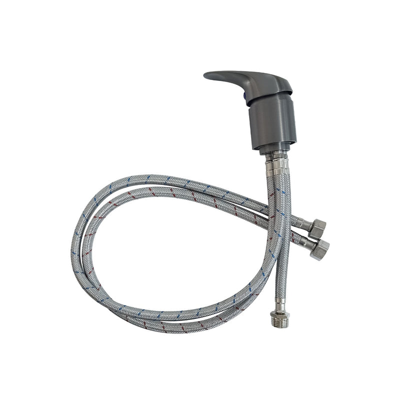 Hair Washing Chair Hose for Water Supply Control Brass Grey - al basel cosmetics