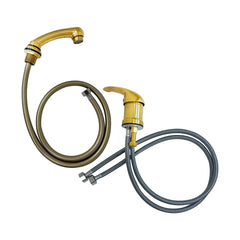 Hair Washing Chair Faucet Hose Set for Water Supply Control Golden Rubber - al basel cosmetics