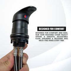 Hair Washing Chair Faucet Hose Set for Water Supply Control Black - al basel cosmetics