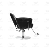 Ladies Chair Black with Adjustable Headrest & Footrest for Beauty Salon Hair Styling