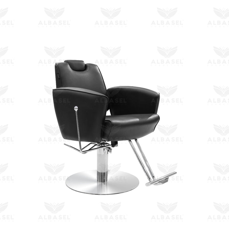 Ladies Chair Black with Adjustable Headrest & Footrest for Beauty Salon Hair Styling