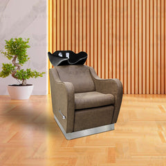 Salon Hair Washing Chair Old Brown - al basel cosmetics