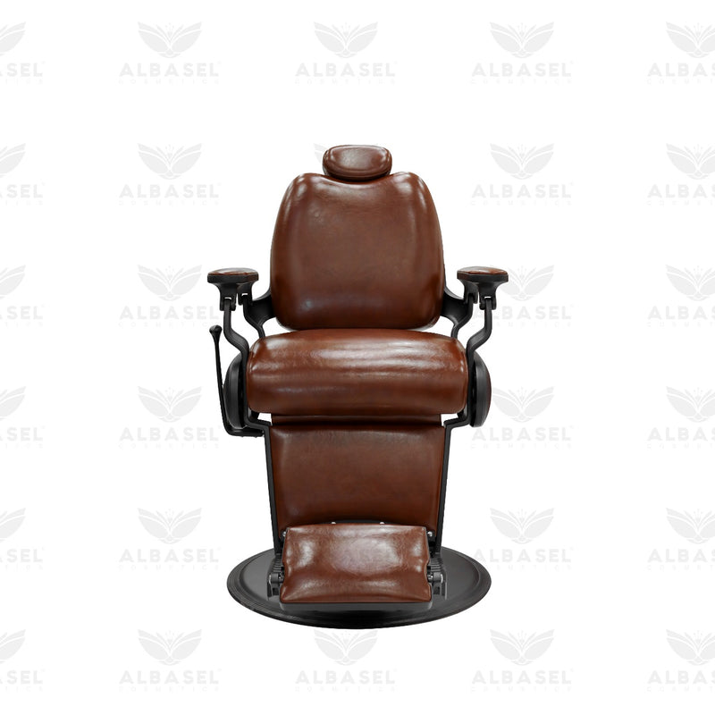 Barber Salon Gents Chair Shine Brown Heavy Duty Professional - al basel 