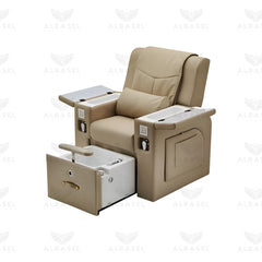 All-in-One Beige Massage Chair for Pedicure & Manicure with Sliding Foot Bath – Premium Spa & Salon Solution