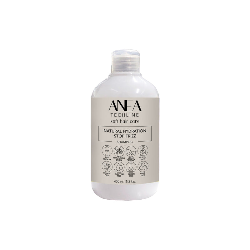 Anea Techline Natural Hydration Shampoo , Stop Frizz , 450ml - Albasel Cosmetics