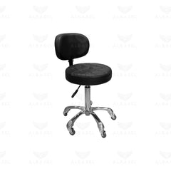 Rolling Round Beauty Salon Stool Chair in Black - al basel cosmetics 