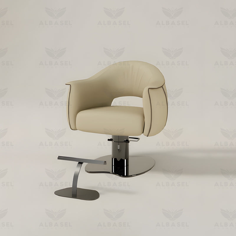 Beige Color Salon Spa Hair Styling Ladies Chair - salon chair - ladies chair - styling chair - al basel cosmetics