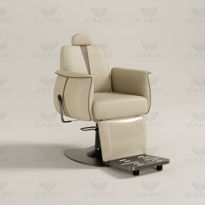 Beige Color Salon Spa Makeup Chair - salon chair - unisex chair - gents chair - ladies chair - makeup chair - al basel cosmetics