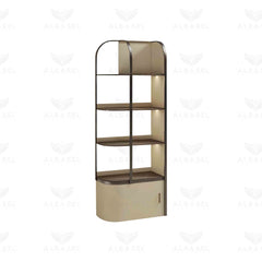 Beige Color Salon Spa Product Display Shelf Stand Right Set - al basel cosmetics