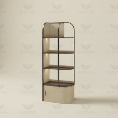 Beige Color Salon Spa Product Display Shelf Stand Left Set - al basel cosmetics