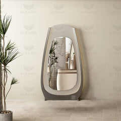 beige mirror - salon mirror Saudi Arabia - Al Basel Cosmetics - UAE - Single side salon mirror Qatar