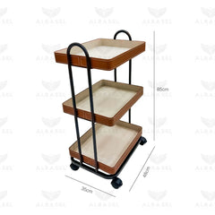 Beige Professional Salon & Spa Serving Trolley - salon furniture Saudi Arabia - Salon Trolley Qatar - Al Basel Cosmetics - UAE