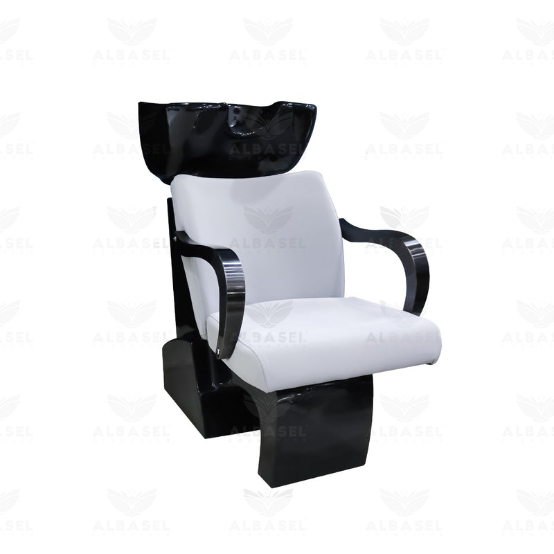 Black and Silver Hair Washing Shampoo Chair - al basel cosmetics