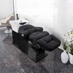 Electric Adjustable Hair Washing Chair Black - al basel cosmetics