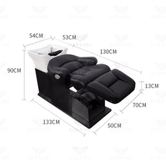 Electric Adjustable Hair Washing Chair Black - al basel cosmetics